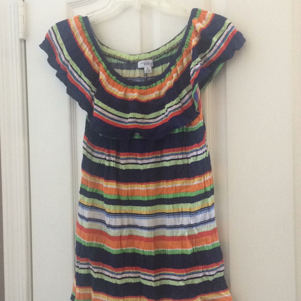 FINAL MARKDOWN Ladies’ indigo Peasant Blouse medium